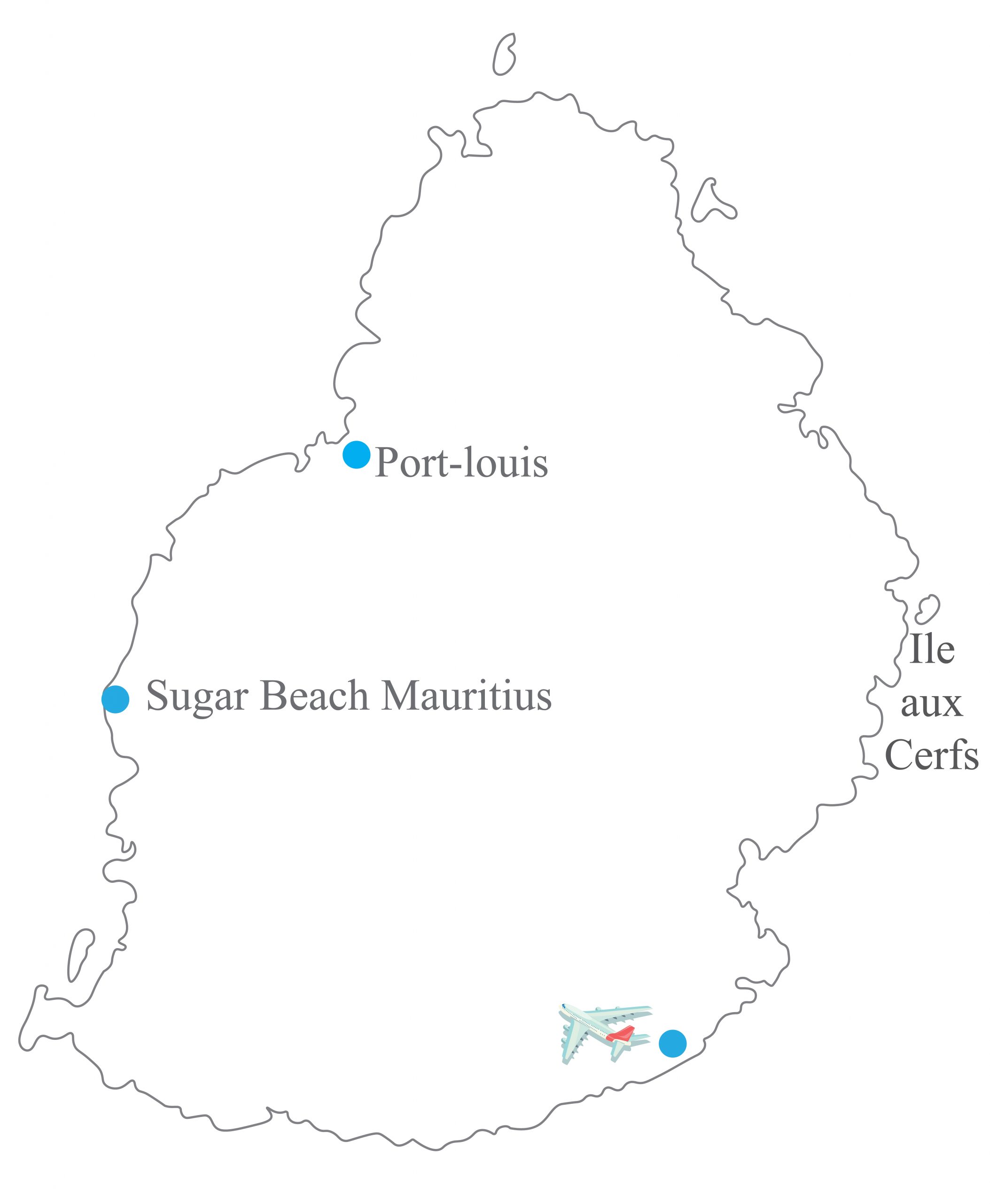 Location-Map- Sugar Beach Sun Resort Mauritius Sugar Beach Sun Resort Mauritius